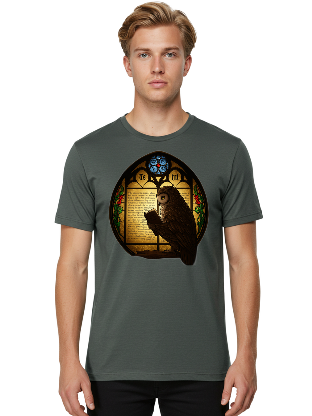 Owl-Reading-3 Men'S Graphic Tee, 100% Cotton, Comfortable Casual Summer Wear, Machine Washable, Vintage Camera, Old Camera, Antique Camera, Black Camera, Classic Photography, Photography Equipment, Nostalgic Device, Film Camera, Camera Art Bao724