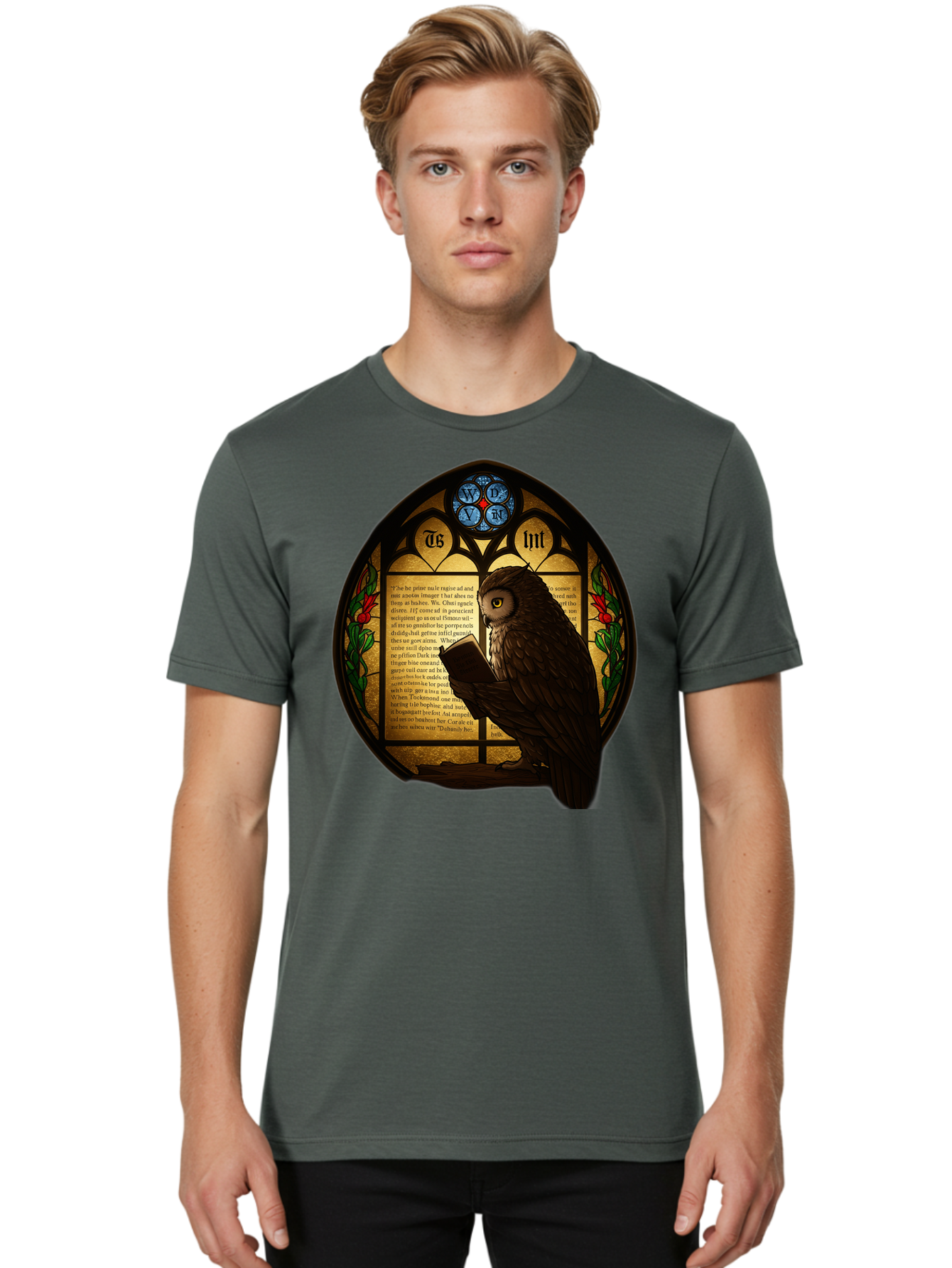 Owl-Reading-3 Men'S Graphic Tee, 100% Cotton, Comfortable Casual Summer Wear, Machine Washable, Vintage Camera, Old Camera, Antique Camera, Black Camera, Classic Photography, Photography Equipment, Nostalgic Device, Film Camera, Camera Art Bao724