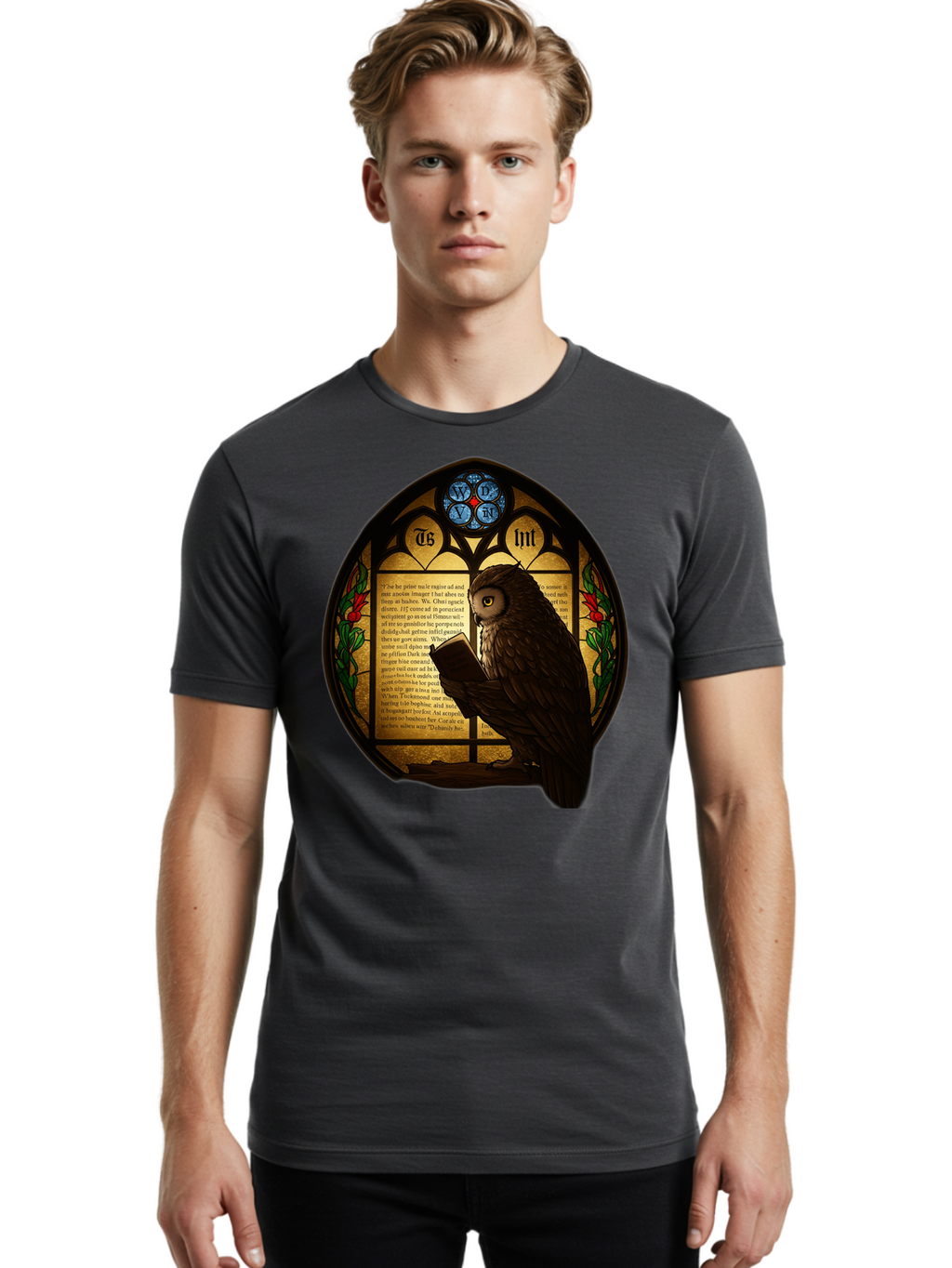 Owl-Reading-3 Men'S Graphic Tee, 100% Cotton, Comfortable Casual Summer Wear, Machine Washable, Vintage Camera, Old Camera, Antique Camera, Black Camera, Classic Photography, Photography Equipment, Nostalgic Device, Film Camera, Camera Art Bao724