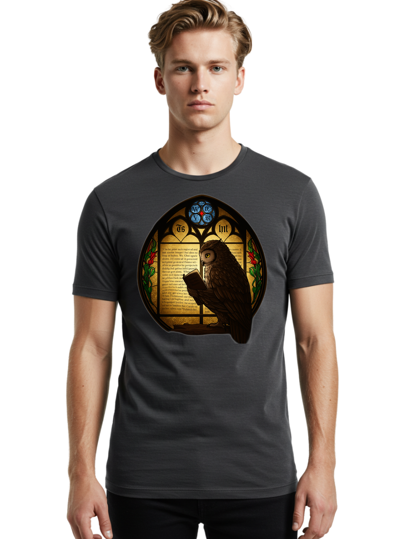 Owl-Reading-3 Men'S Graphic Tee, 100% Cotton, Comfortable Casual Summer Wear, Machine Washable, Vintage Camera, Old Camera, Antique Camera, Black Camera, Classic Photography, Photography Equipment, Nostalgic Device, Film Camera, Camera Art Bao724