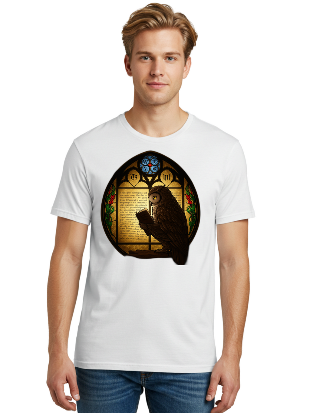 Owl-Reading-3 Men'S Graphic Tee, 100% Cotton, Comfortable Casual Summer Wear, Machine Washable, Vintage Camera, Old Camera, Antique Camera, Black Camera, Classic Photography, Photography Equipment, Nostalgic Device, Film Camera, Camera Art Bao724