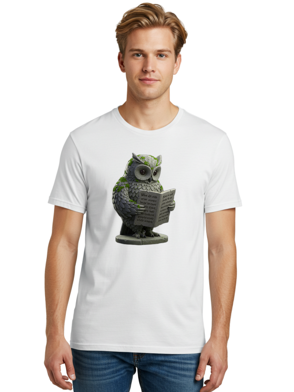 Owl-Reading-5 Men'S Graphic Tee, 100% Cotton, Comfortable Casual Summer Wear, Machine Washable, Vintage Camera, Old Camera, Antique Camera, Black Camera, Classic Photography, Photography Equipment, Nostalgic Device, Film Camera, Camera Art Bao726