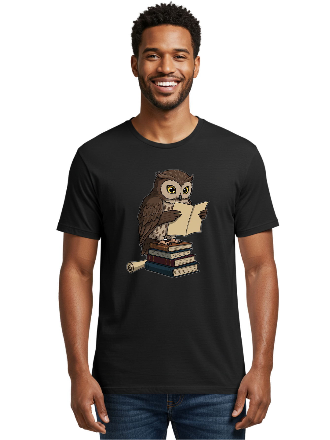 Owl-Reading Men'S Graphic Tee, 100% Cotton, Comfortable Casual Summer Wear, Machine Washable, Vintage Camera, Old Camera, Antique Camera, Black Camera, Classic Photography, Photography Equipment, Nostalgic Device, Film Camera, Camera Art Bao728