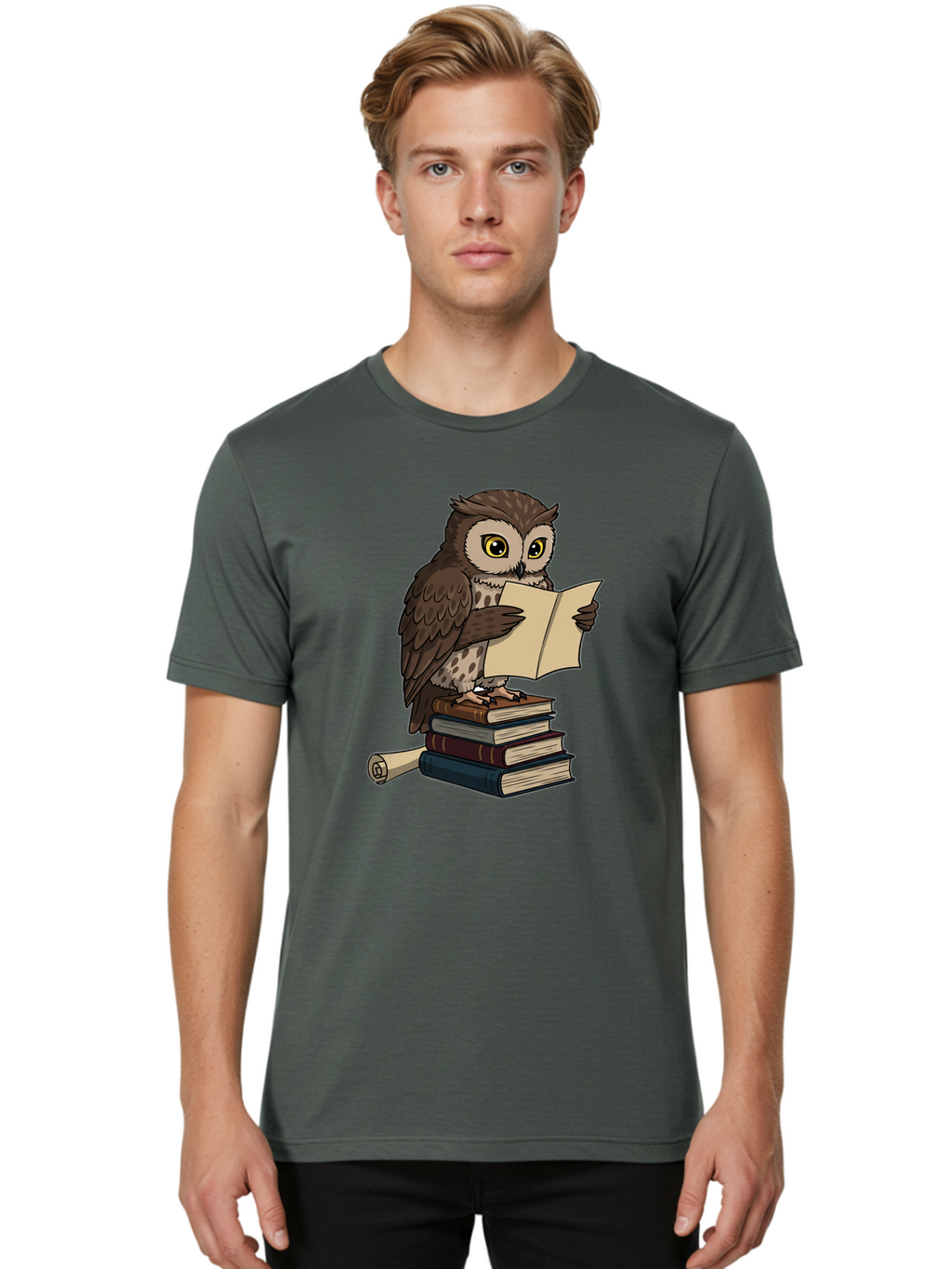 Owl-Reading Men'S Graphic Tee, 100% Cotton, Comfortable Casual Summer Wear, Machine Washable, Vintage Camera, Old Camera, Antique Camera, Black Camera, Classic Photography, Photography Equipment, Nostalgic Device, Film Camera, Camera Art Bao728