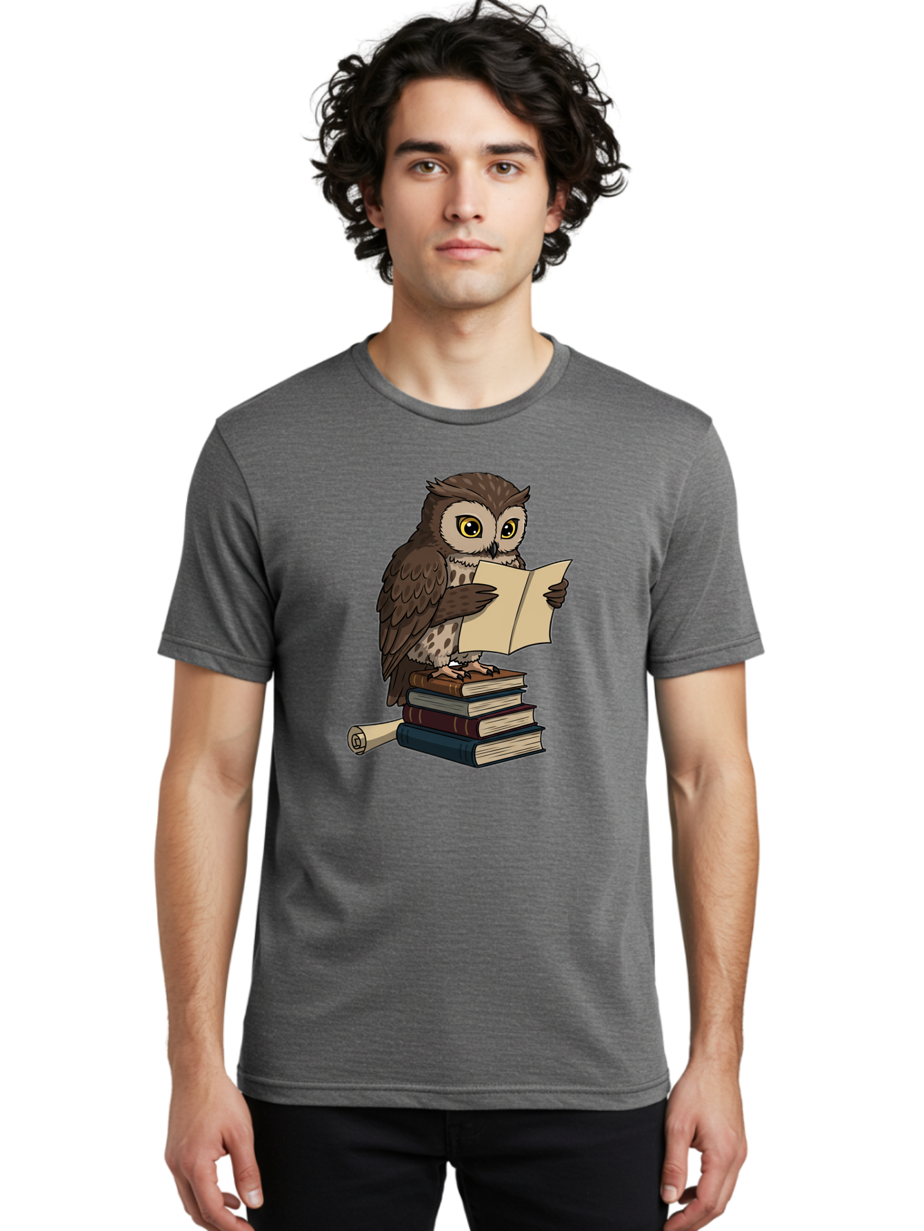 Owl-Reading Men'S Graphic Tee, 100% Cotton, Comfortable Casual Summer Wear, Machine Washable, Vintage Camera, Old Camera, Antique Camera, Black Camera, Classic Photography, Photography Equipment, Nostalgic Device, Film Camera, Camera Art Bao728