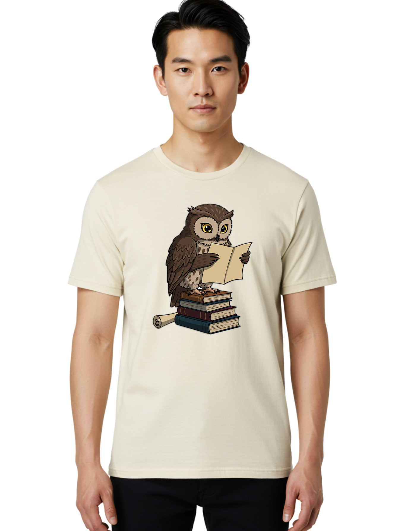 Owl-Reading Men'S Graphic Tee, 100% Cotton, Comfortable Casual Summer Wear, Machine Washable, Vintage Camera, Old Camera, Antique Camera, Black Camera, Classic Photography, Photography Equipment, Nostalgic Device, Film Camera, Camera Art Bao728