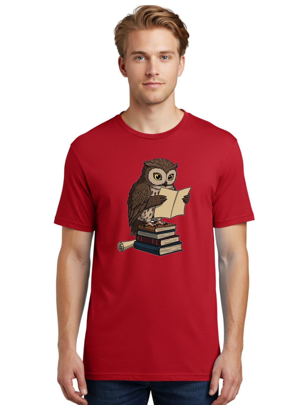 Owl-Reading Men'S Graphic Tee, 100% Cotton, Comfortable Casual Summer Wear, Machine Washable, Vintage Camera, Old Camera, Antique Camera, Black Camera, Classic Photography, Photography Equipment, Nostalgic Device, Film Camera, Camera Art Bao728