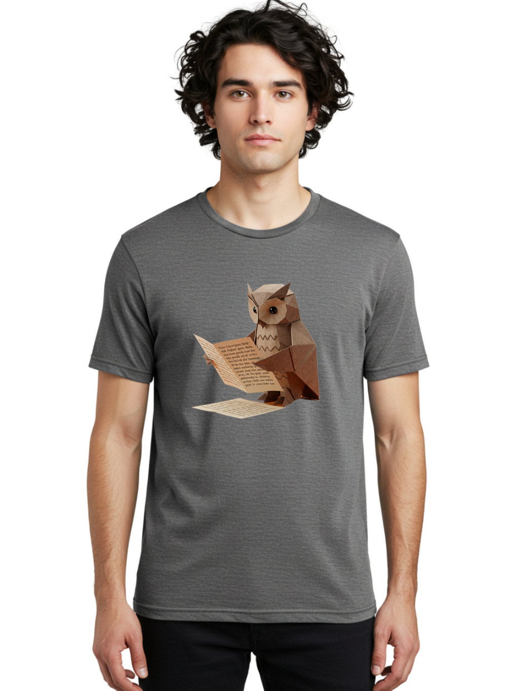 Paper-Owl-Reading Men'S Graphic Tee, 100% Cotton, Comfortable Casual Summer Wear, Machine Washable, Vintage Camera, Old Camera, Antique Camera, Black Camera, Classic Photography, Photography Equipment, Nostalgic Device, Film Camera, Camera Art Bao729