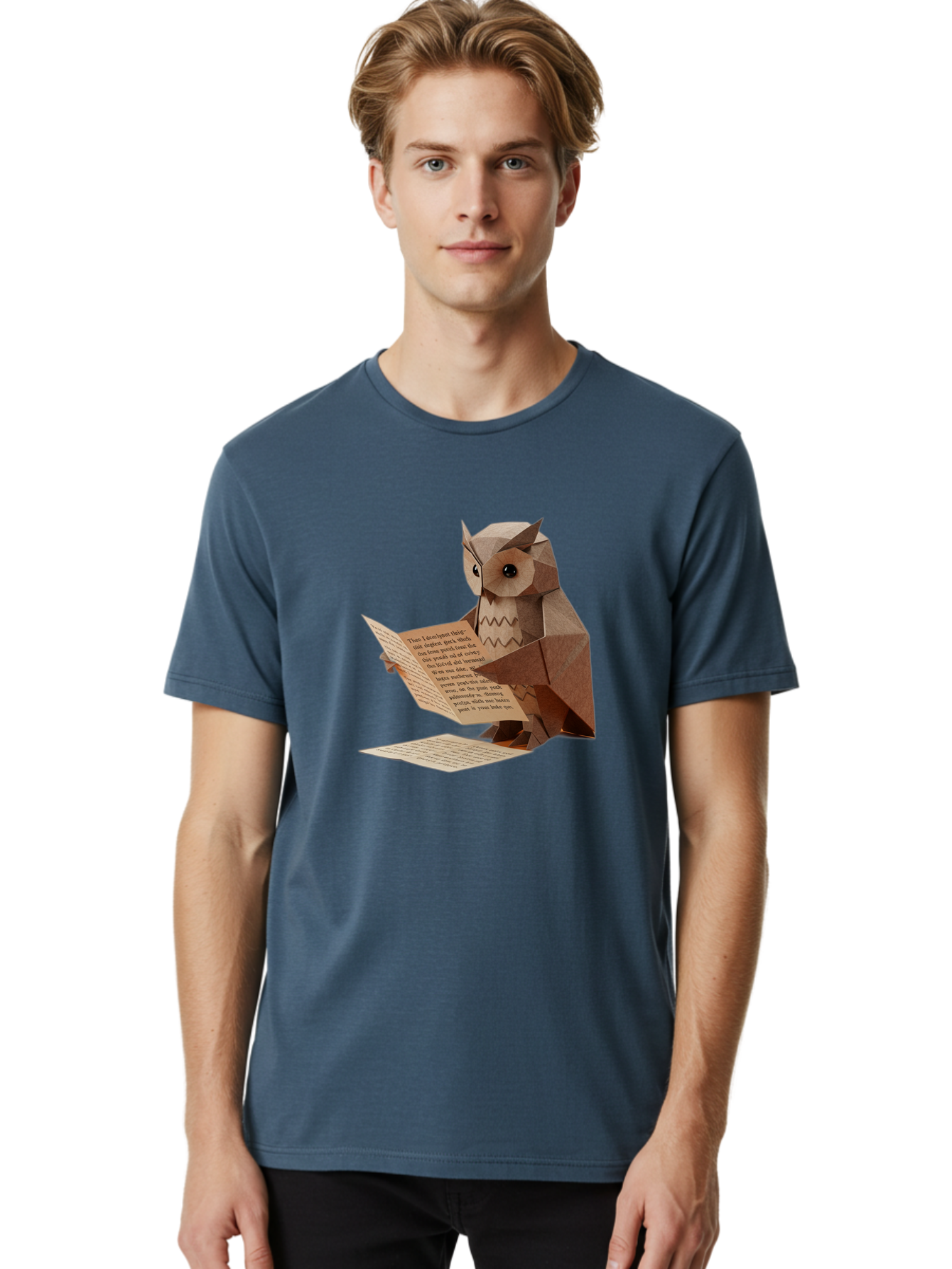 Paper-Owl-Reading Men'S Graphic Tee, 100% Cotton, Comfortable Casual Summer Wear, Machine Washable, Vintage Camera, Old Camera, Antique Camera, Black Camera, Classic Photography, Photography Equipment, Nostalgic Device, Film Camera, Camera Art Bao729