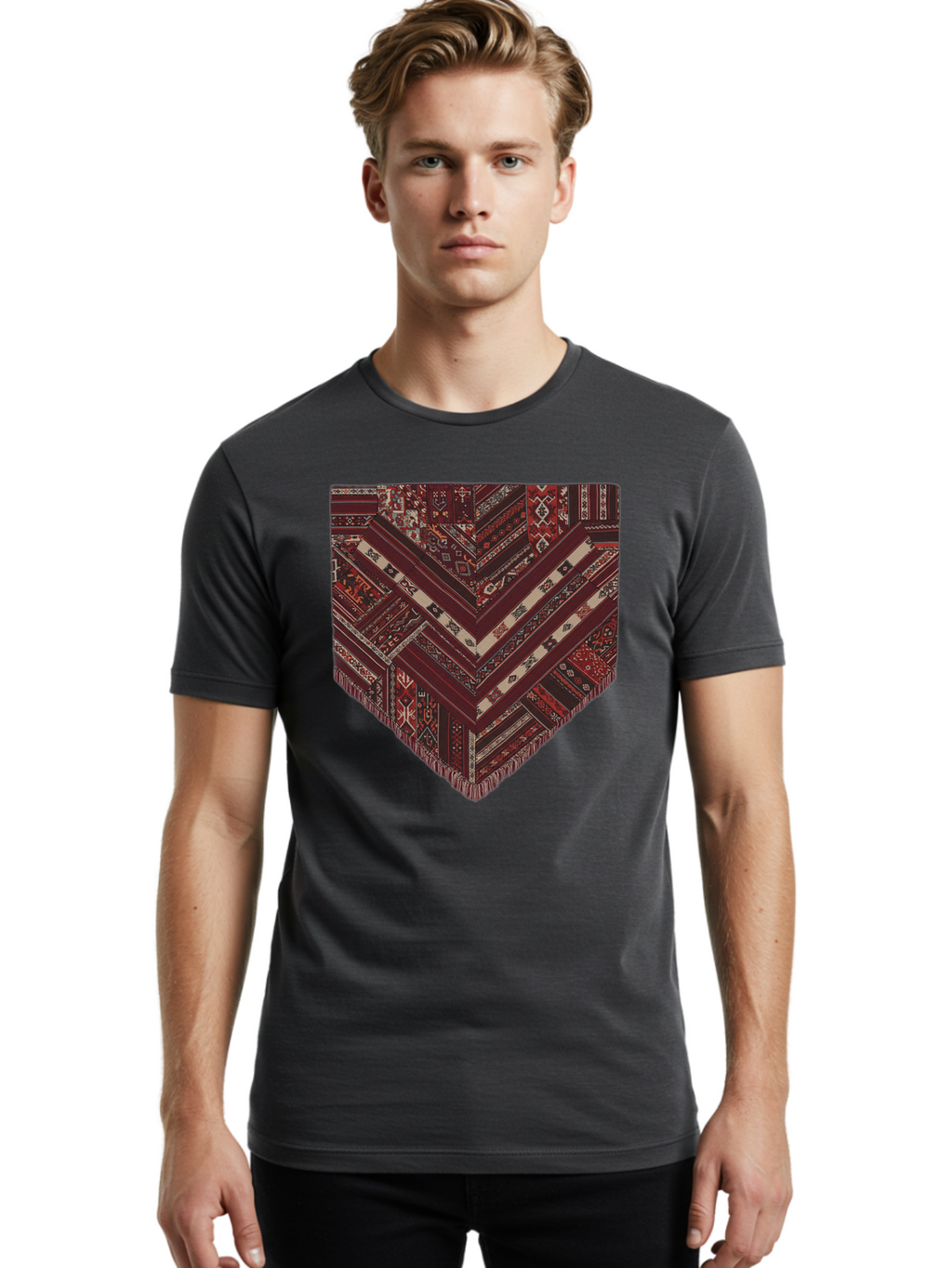 Patterned-Rug Men'S Graphic Tee, 100% Cotton, Comfortable Casual Summer Wear, Machine Washable, Vintage Camera, Old Camera, Antique Camera, Black Camera, Classic Photography, Photography Equipment, Nostalgic Device, Film Camera, Camera Art Bao733