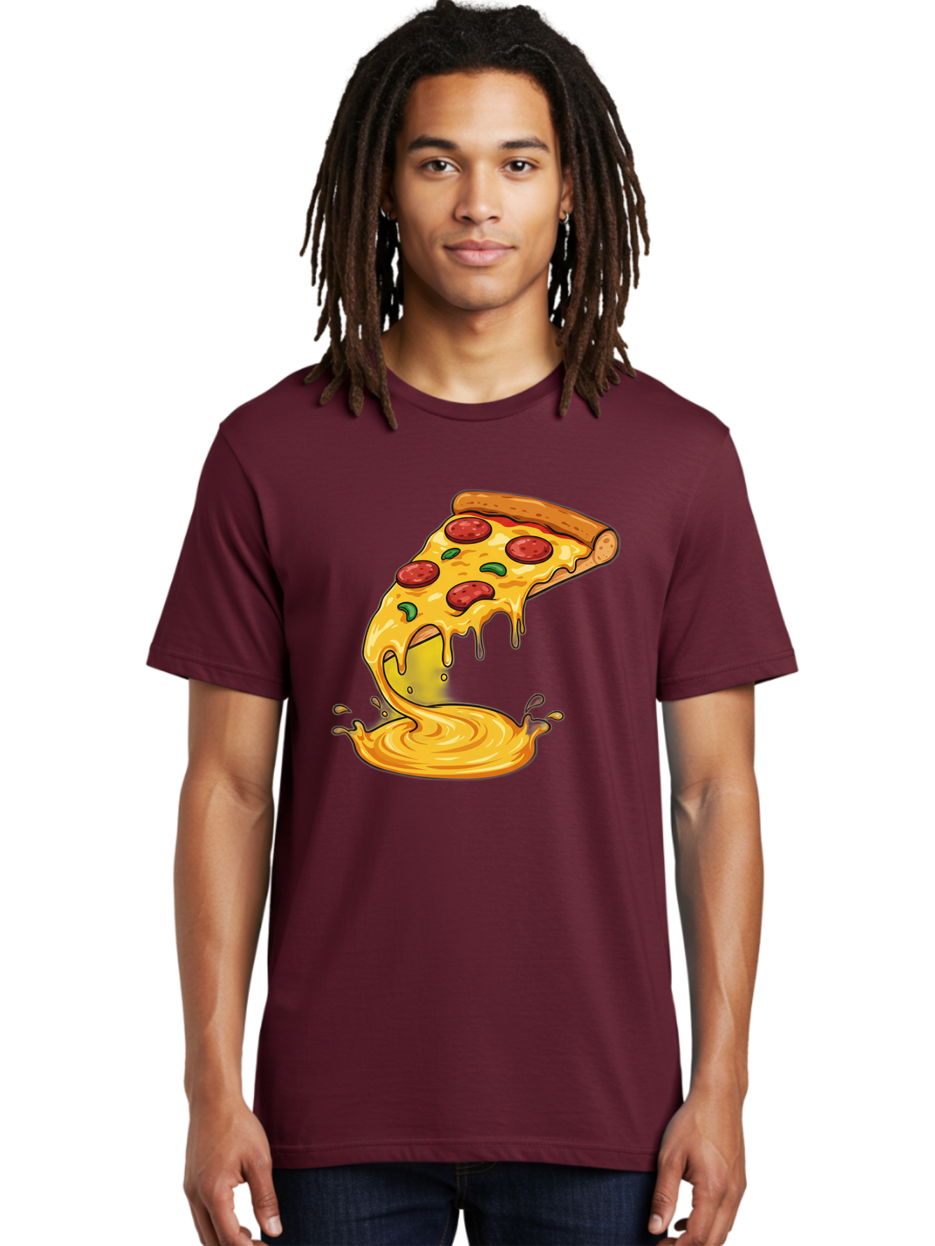 Pepperoni-Pizza-Slice Men'S Graphic Tee, 100% Cotton, Comfortable Casual Summer Wear, Machine Washable, Vintage Camera, Old Camera, Antique Camera, Black Camera, Classic Photography, Photography Equipment, Nostalgic Device, Film Camera, Bao740