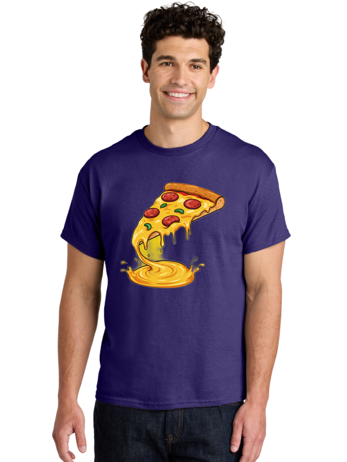 Pepperoni-Pizza-Slice Men'S Graphic Tee, 100% Cotton, Comfortable Casual Summer Wear, Machine Washable, Vintage Camera, Old Camera, Antique Camera, Black Camera, Classic Photography, Photography Equipment, Nostalgic Device, Film Camera, Bao740