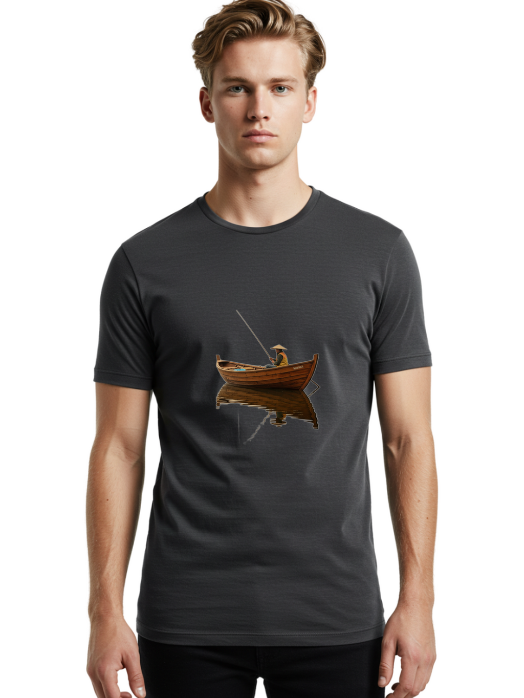 Person-In-Boat Men'S Graphic Tee, 100% Cotton, Comfortable Casual Summer Wear, Machine Washable, Vintage Camera, Old Camera, Antique Camera, Black Camera, Classic Photography, Photography Equipment, Nostalgic Device, Film Camera, Camera Art Bao742