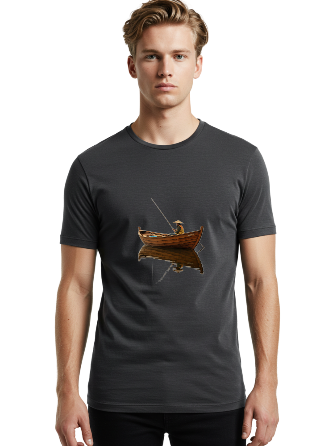 Person-In-Boat Men'S Graphic Tee, 100% Cotton, Comfortable Casual Summer Wear, Machine Washable, Vintage Camera, Old Camera, Antique Camera, Black Camera, Classic Photography, Photography Equipment, Nostalgic Device, Film Camera, Camera Art Bao742