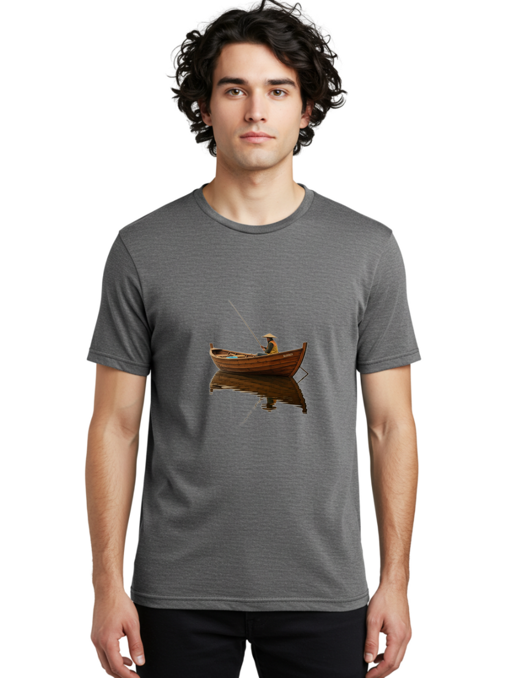 Person-In-Boat Men'S Graphic Tee, 100% Cotton, Comfortable Casual Summer Wear, Machine Washable, Vintage Camera, Old Camera, Antique Camera, Black Camera, Classic Photography, Photography Equipment, Nostalgic Device, Film Camera, Camera Art Bao742