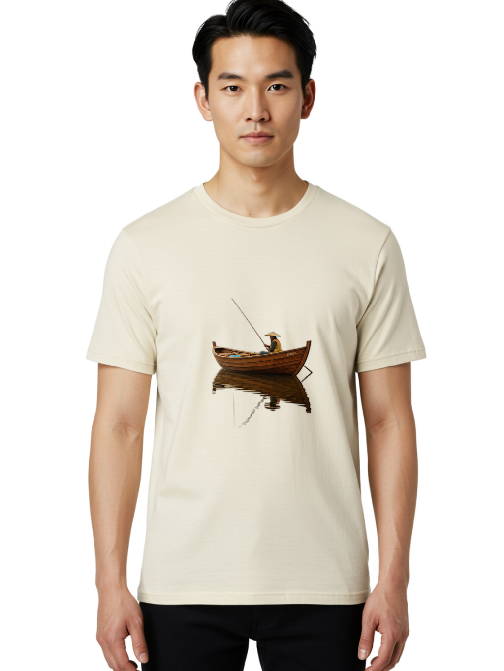 Person-In-Boat Men'S Graphic Tee, 100% Cotton, Comfortable Casual Summer Wear, Machine Washable, Vintage Camera, Old Camera, Antique Camera, Black Camera, Classic Photography, Photography Equipment, Nostalgic Device, Film Camera, Camera Art Bao742