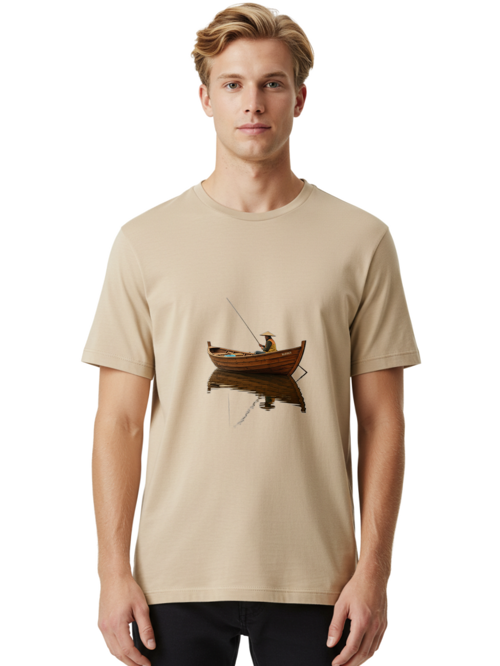Person-In-Boat Men'S Graphic Tee, 100% Cotton, Comfortable Casual Summer Wear, Machine Washable, Vintage Camera, Old Camera, Antique Camera, Black Camera, Classic Photography, Photography Equipment, Nostalgic Device, Film Camera, Camera Art Bao742