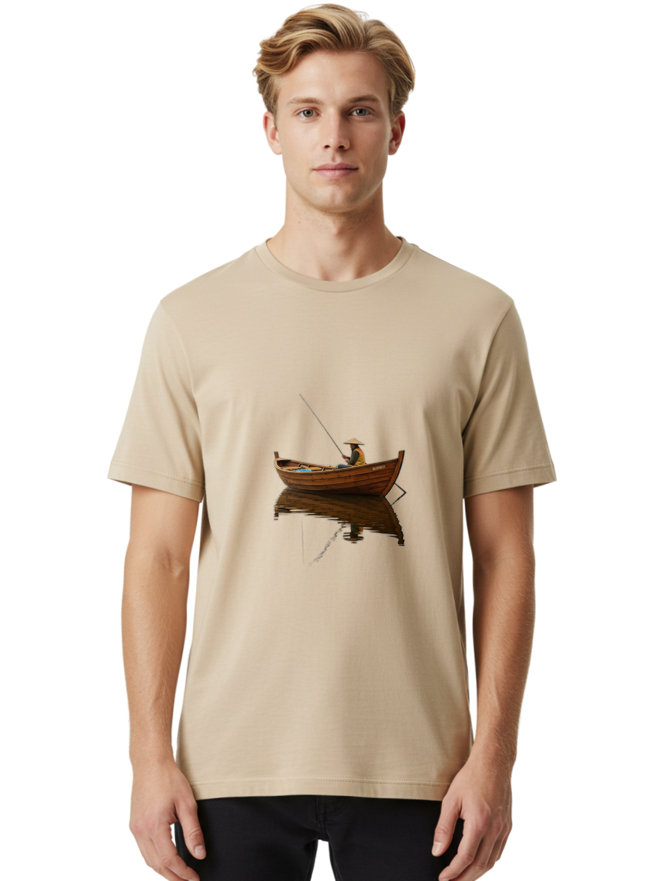 Person-In-Boat Men'S Graphic Tee, 100% Cotton, Comfortable Casual Summer Wear, Machine Washable, Vintage Camera, Old Camera, Antique Camera, Black Camera, Classic Photography, Photography Equipment, Nostalgic Device, Film Camera, Camera Art Bao742