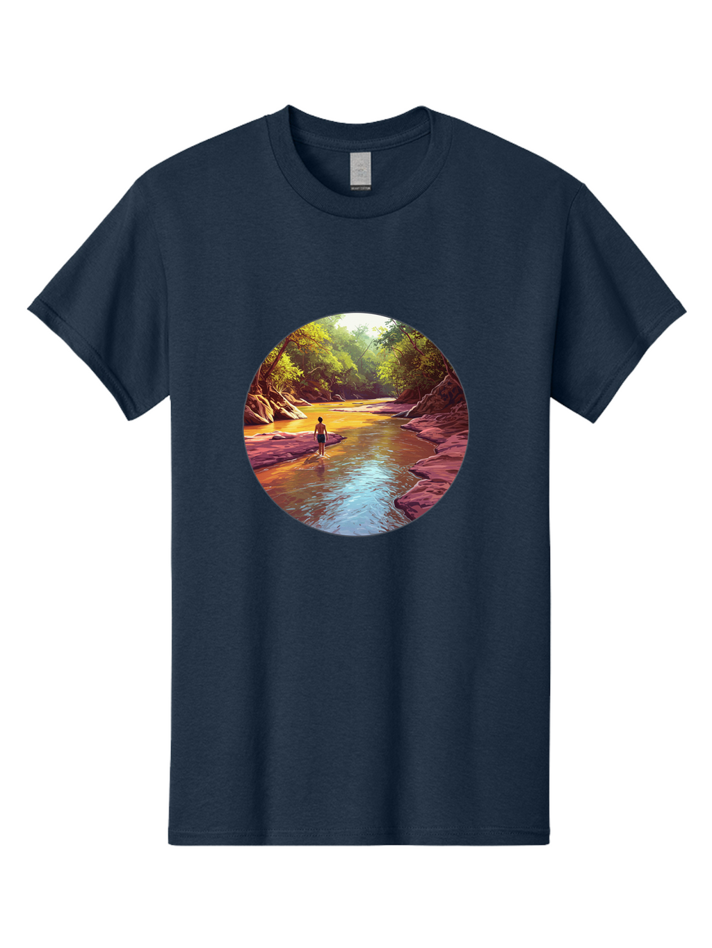 Person-In-The-River Men'S Graphic Tee, 100% Cotton, Comfortable Casual Summer Wear, Machine Washable, Vintage Camera, Old Camera, Antique Camera, Black Camera, Classic Photography, Photography Equipment, Nostalgic Device, Film Camera, Bao743