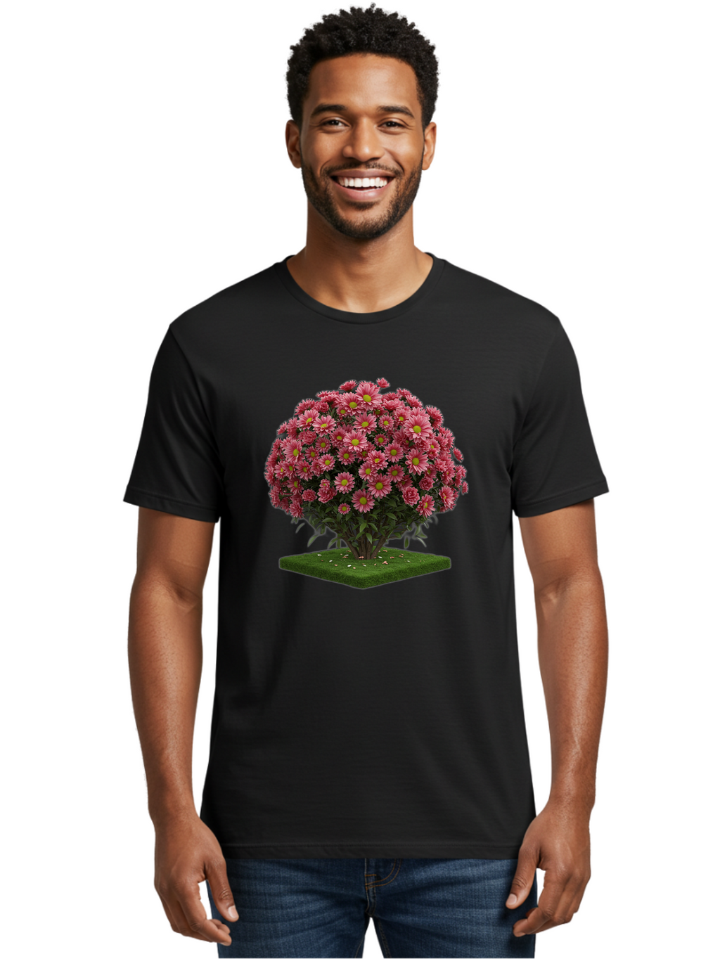 Pink-Chrysanthemum-Bush Men'S Graphic Tee, 100% Cotton, Comfortable Casual Summer Wear, Machine Washable, Vintage Camera, Old Camera, Antique Camera, Black Camera, Classic Photography, Photography Equipment, Nostalgic Device, Film Camera, Bao746