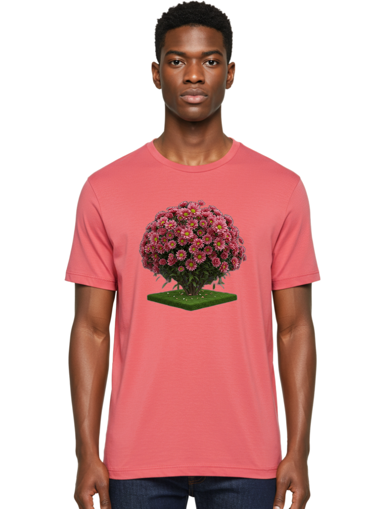 Pink-Chrysanthemum-Bush Men'S Graphic Tee, 100% Cotton, Comfortable Casual Summer Wear, Machine Washable, Vintage Camera, Old Camera, Antique Camera, Black Camera, Classic Photography, Photography Equipment, Nostalgic Device, Film Camera, Bao746