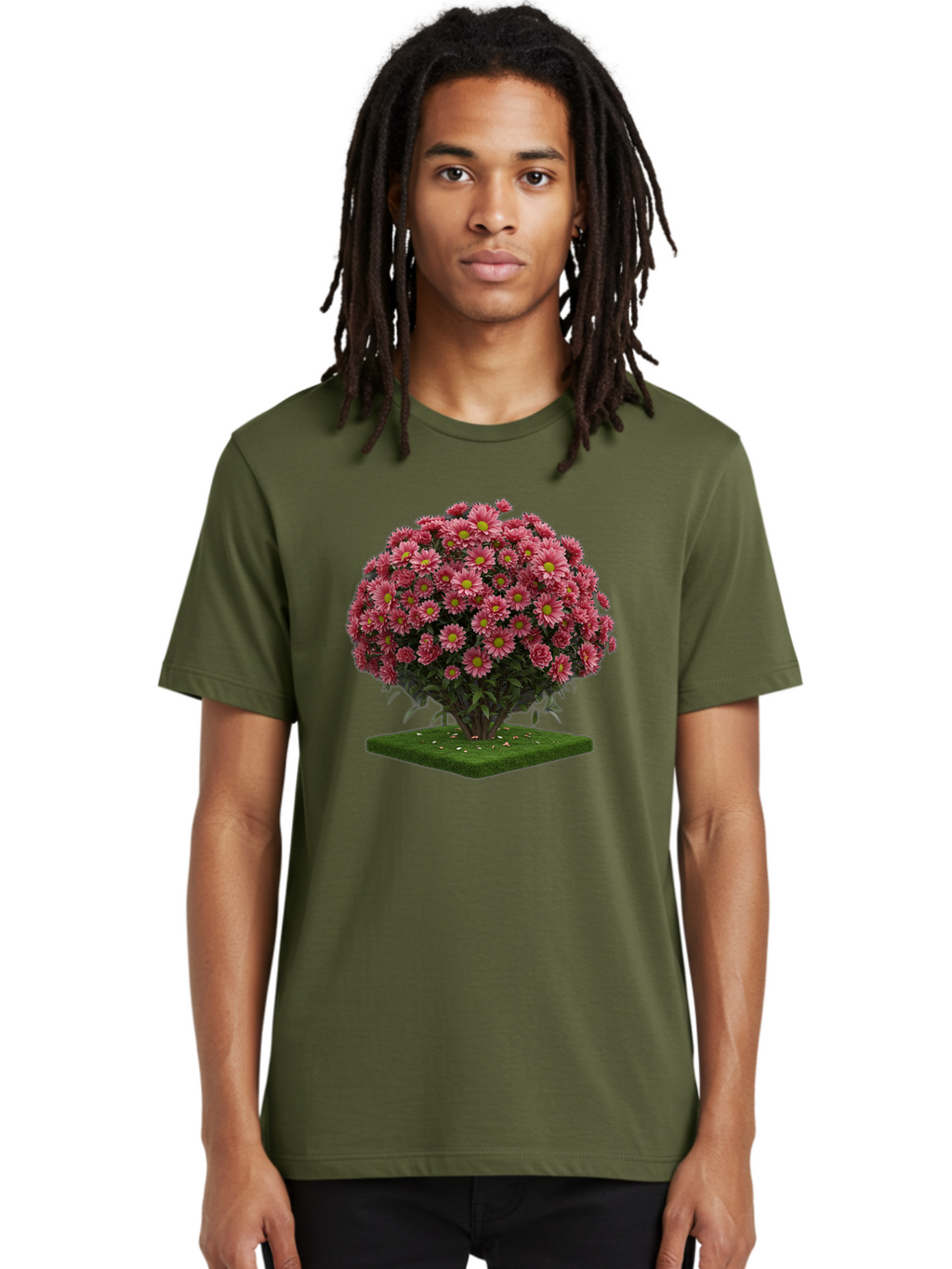 Pink-Chrysanthemum-Bush Men'S Graphic Tee, 100% Cotton, Comfortable Casual Summer Wear, Machine Washable, Vintage Camera, Old Camera, Antique Camera, Black Camera, Classic Photography, Photography Equipment, Nostalgic Device, Film Camera, Bao746