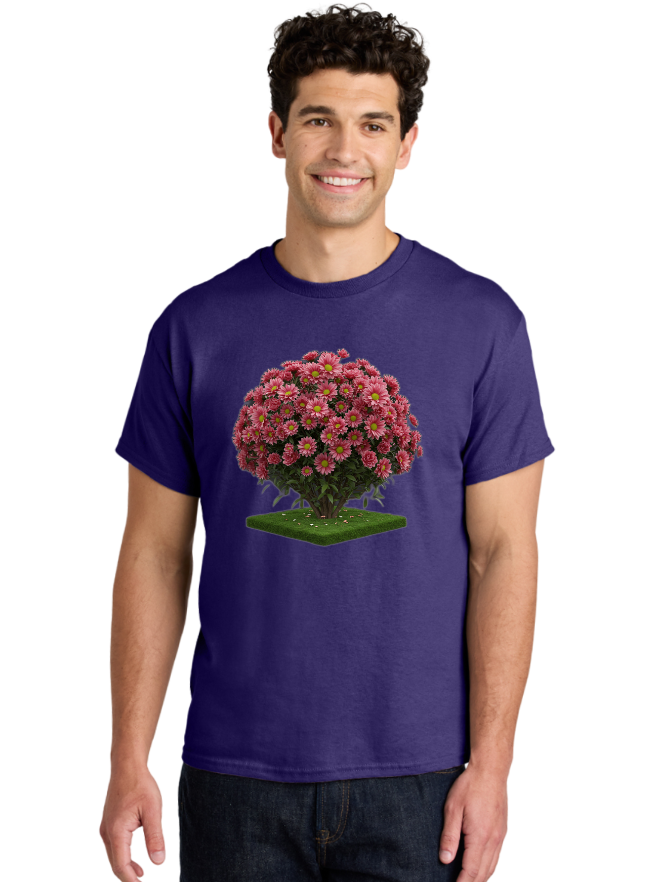 Pink-Chrysanthemum-Bush Men'S Graphic Tee, 100% Cotton, Comfortable Casual Summer Wear, Machine Washable, Vintage Camera, Old Camera, Antique Camera, Black Camera, Classic Photography, Photography Equipment, Nostalgic Device, Film Camera, Bao746
