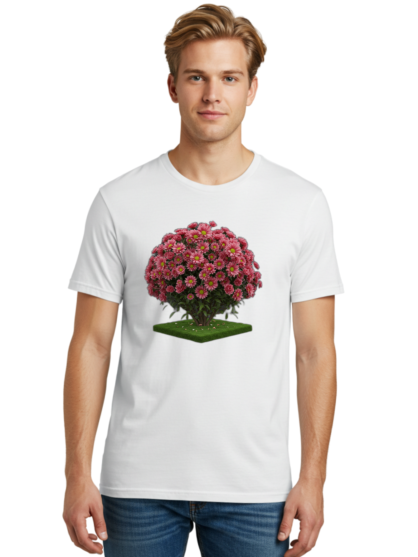 Pink-Chrysanthemum-Bush Men'S Graphic Tee, 100% Cotton, Comfortable Casual Summer Wear, Machine Washable, Vintage Camera, Old Camera, Antique Camera, Black Camera, Classic Photography, Photography Equipment, Nostalgic Device, Film Camera, Bao746