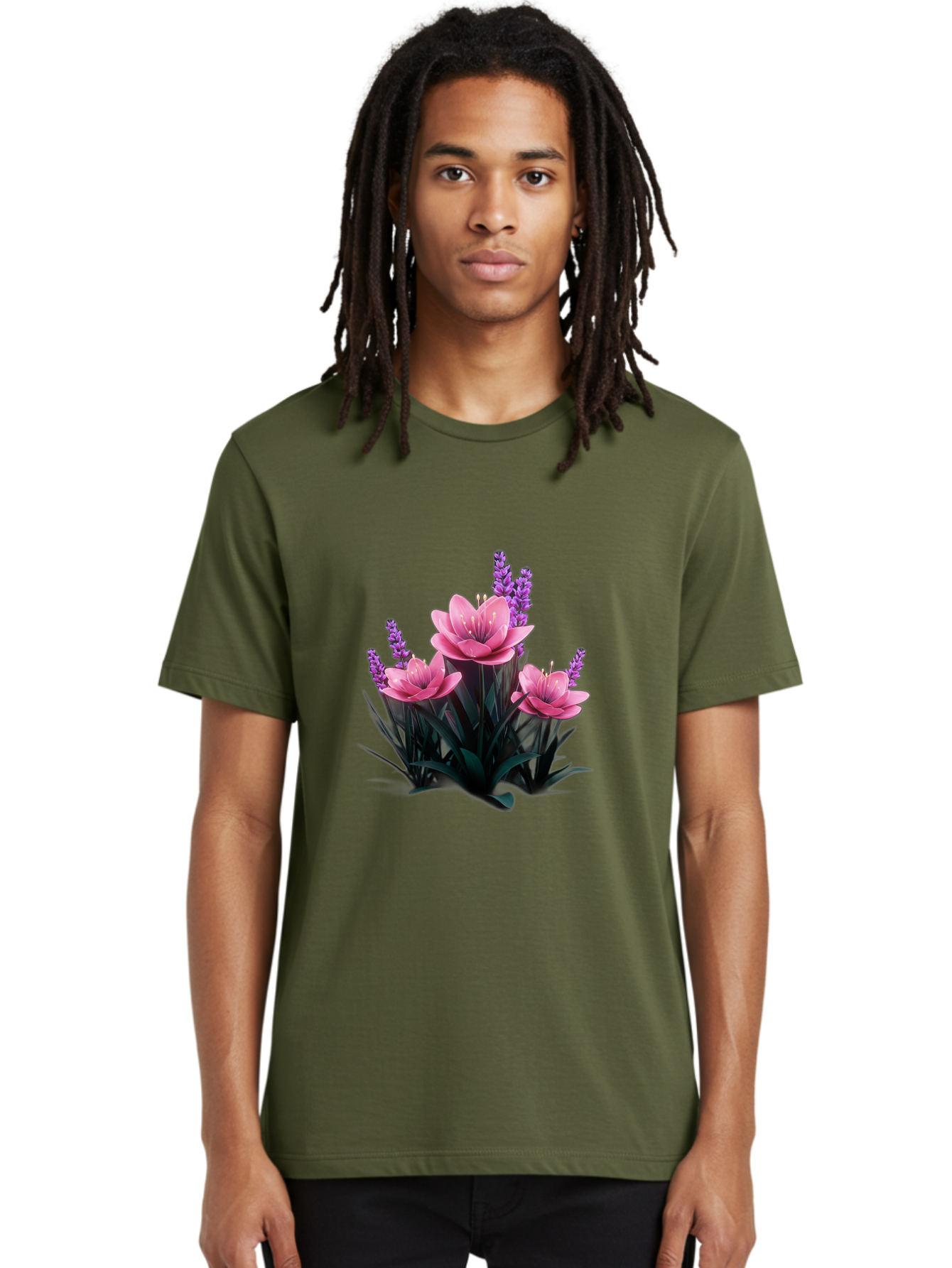 Pink-Flowers Men'S Graphic Tee, 100% Cotton, Comfortable Casual Summer Wear, Machine Washable, Vintage Camera, Old Camera, Antique Camera, Black Camera, Classic Photography, Photography Equipment, Nostalgic Device, Film Camera, Camera Art Bao747