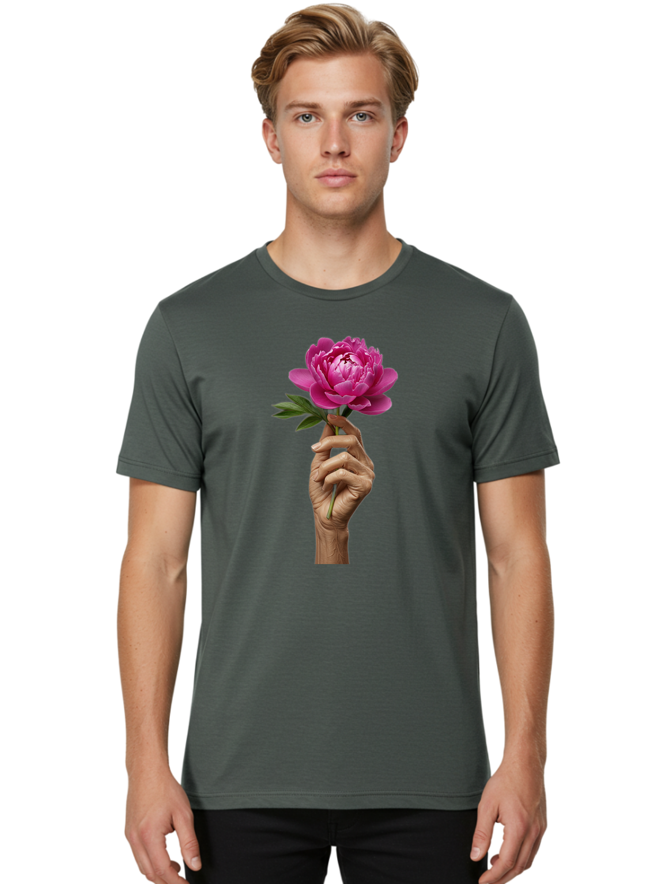 Pink-Peony Men'S Graphic Tee, 100% Cotton, Comfortable Casual Summer Wear, Machine Washable, Vintage Camera, Old Camera, Antique Camera, Black Camera, Classic Photography, Photography Equipment, Nostalgic Device, Film Camera, Camera Art Bao749