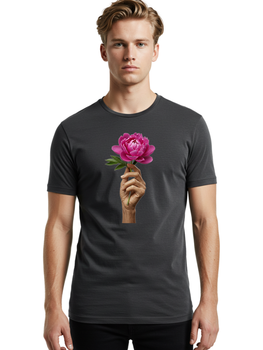 Pink-Peony Men'S Graphic Tee, 100% Cotton, Comfortable Casual Summer Wear, Machine Washable, Vintage Camera, Old Camera, Antique Camera, Black Camera, Classic Photography, Photography Equipment, Nostalgic Device, Film Camera, Camera Art Bao749