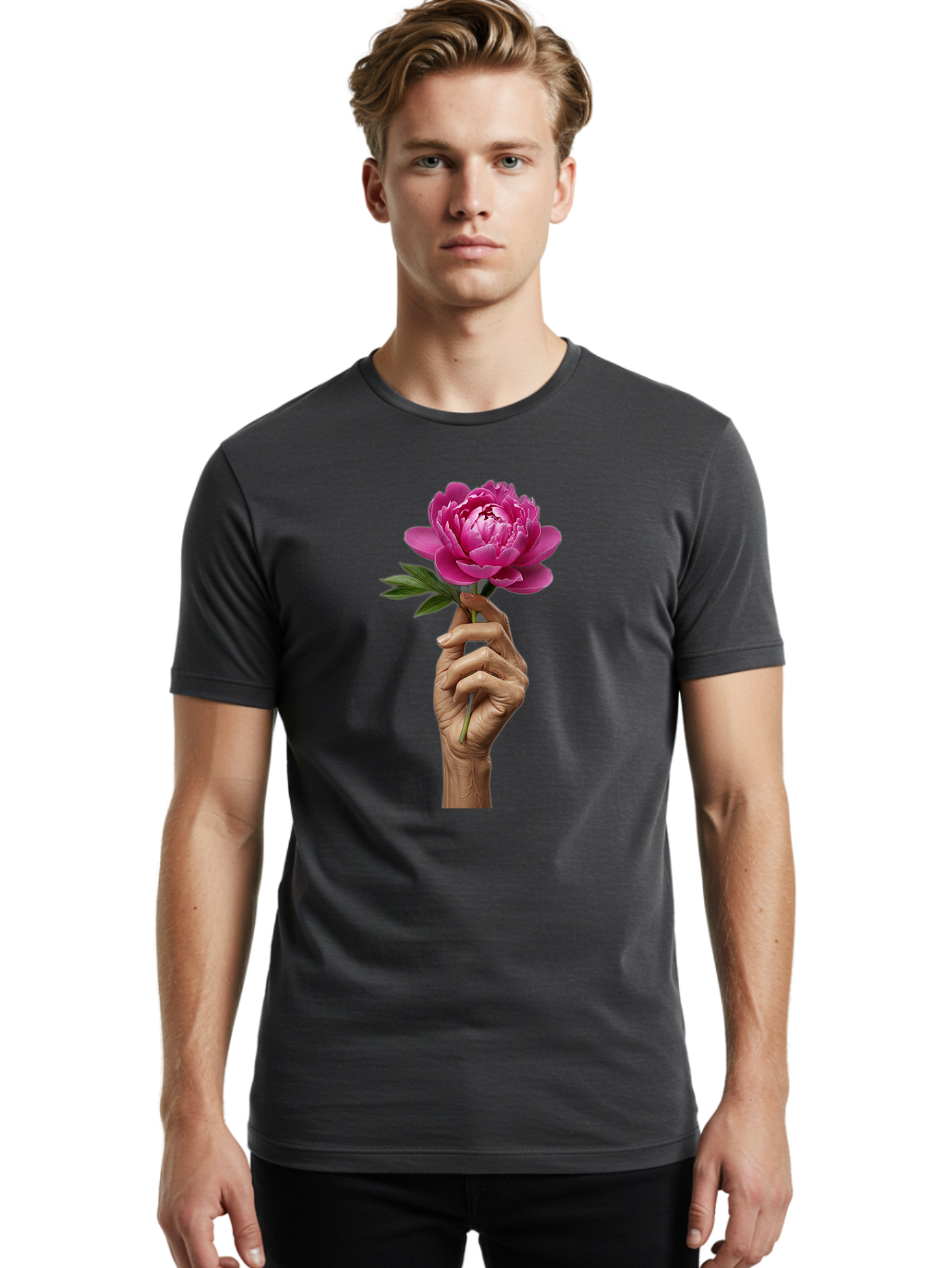 Pink-Peony Men'S Graphic Tee, 100% Cotton, Comfortable Casual Summer Wear, Machine Washable, Vintage Camera, Old Camera, Antique Camera, Black Camera, Classic Photography, Photography Equipment, Nostalgic Device, Film Camera, Camera Art Bao749