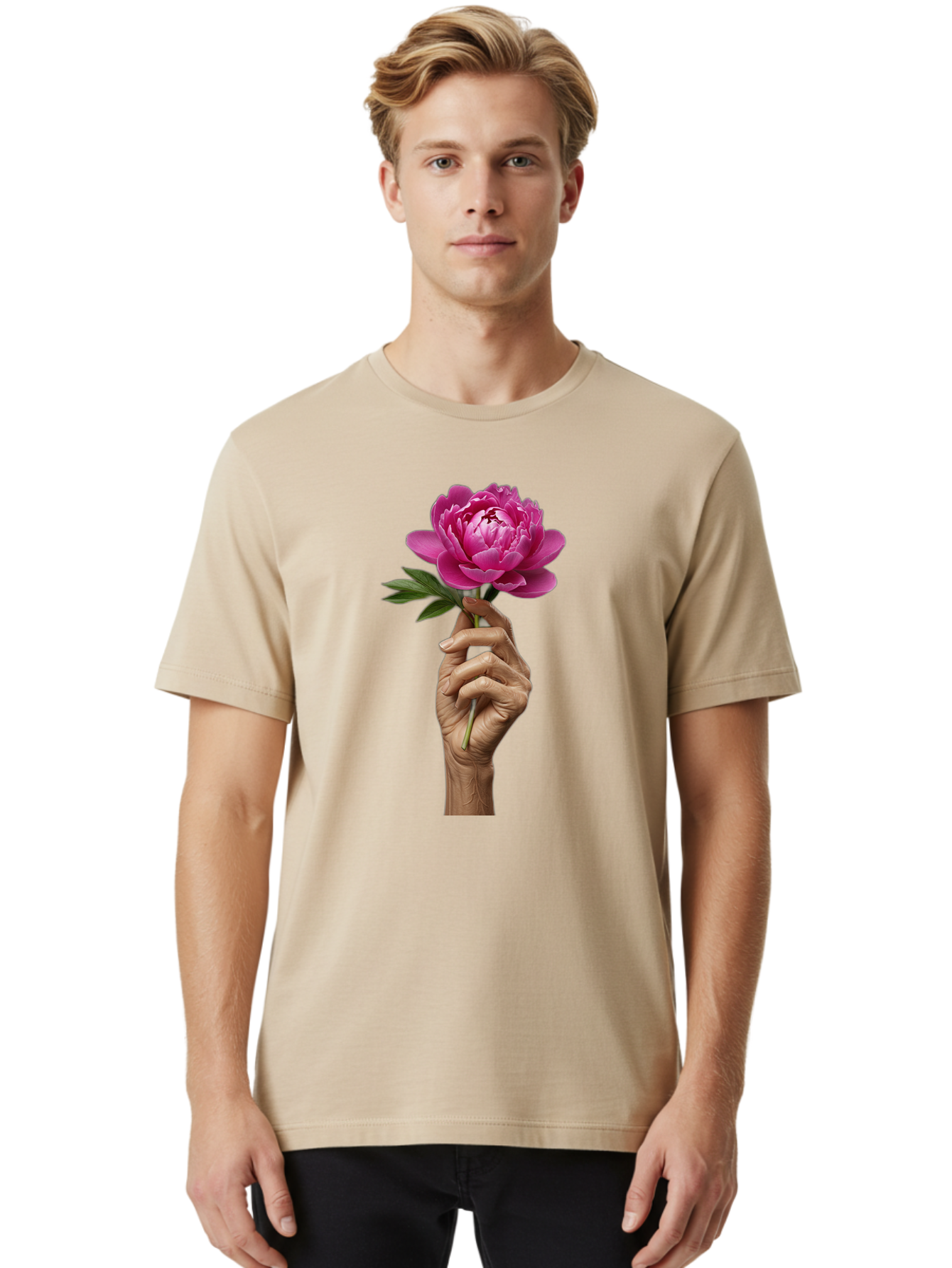 Pink-Peony Men'S Graphic Tee, 100% Cotton, Comfortable Casual Summer Wear, Machine Washable, Vintage Camera, Old Camera, Antique Camera, Black Camera, Classic Photography, Photography Equipment, Nostalgic Device, Film Camera, Camera Art Bao749