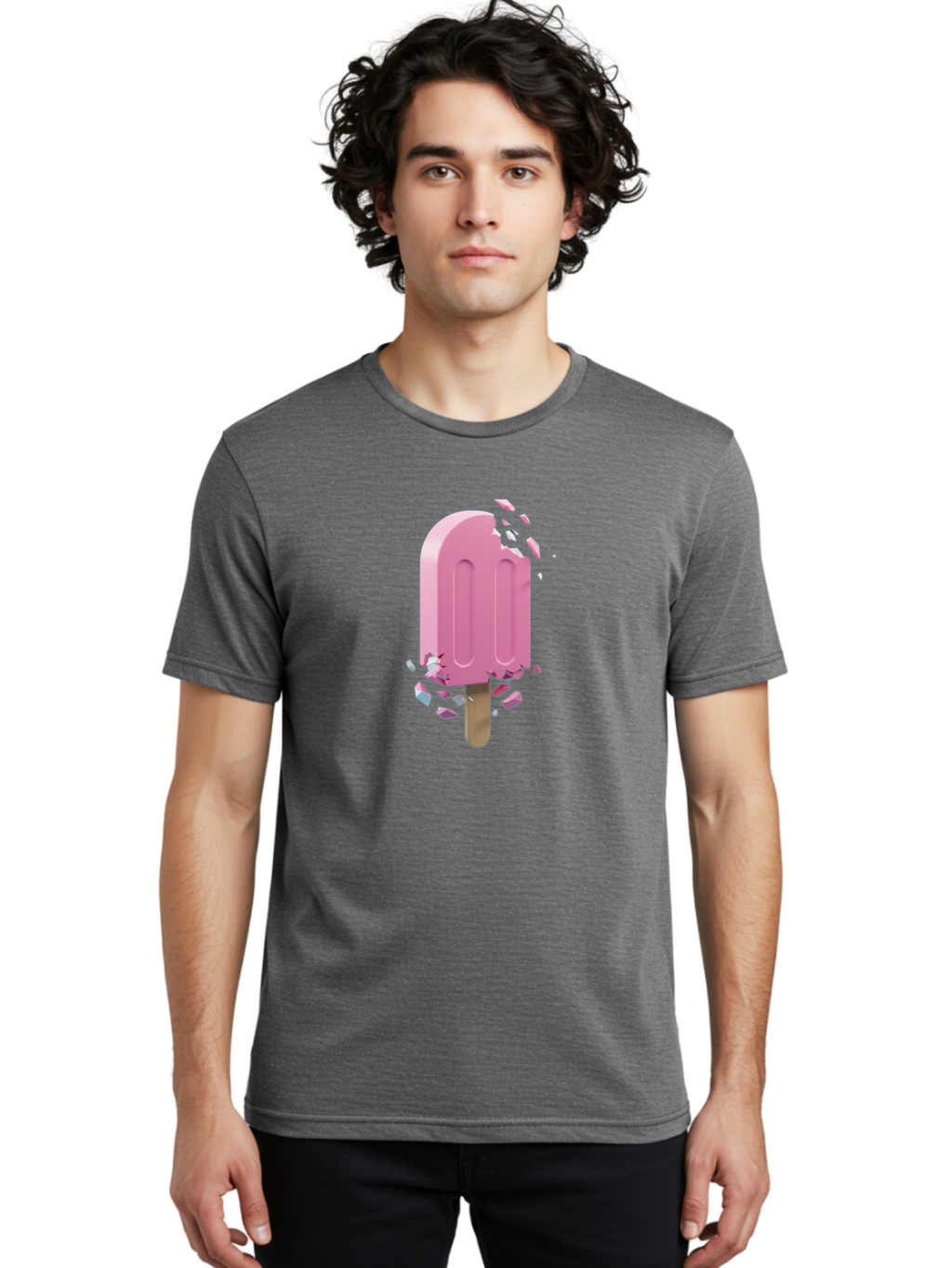 Pink-Popsicle-1 Men'S Graphic Tee, 100% Cotton, Comfortable Casual Summer Wear, Machine Washable, Vintage Camera, Old Camera, Antique Camera, Black Camera, Classic Photography, Photography Equipment, Nostalgic Device, Film Camera, Camera Art Bao750