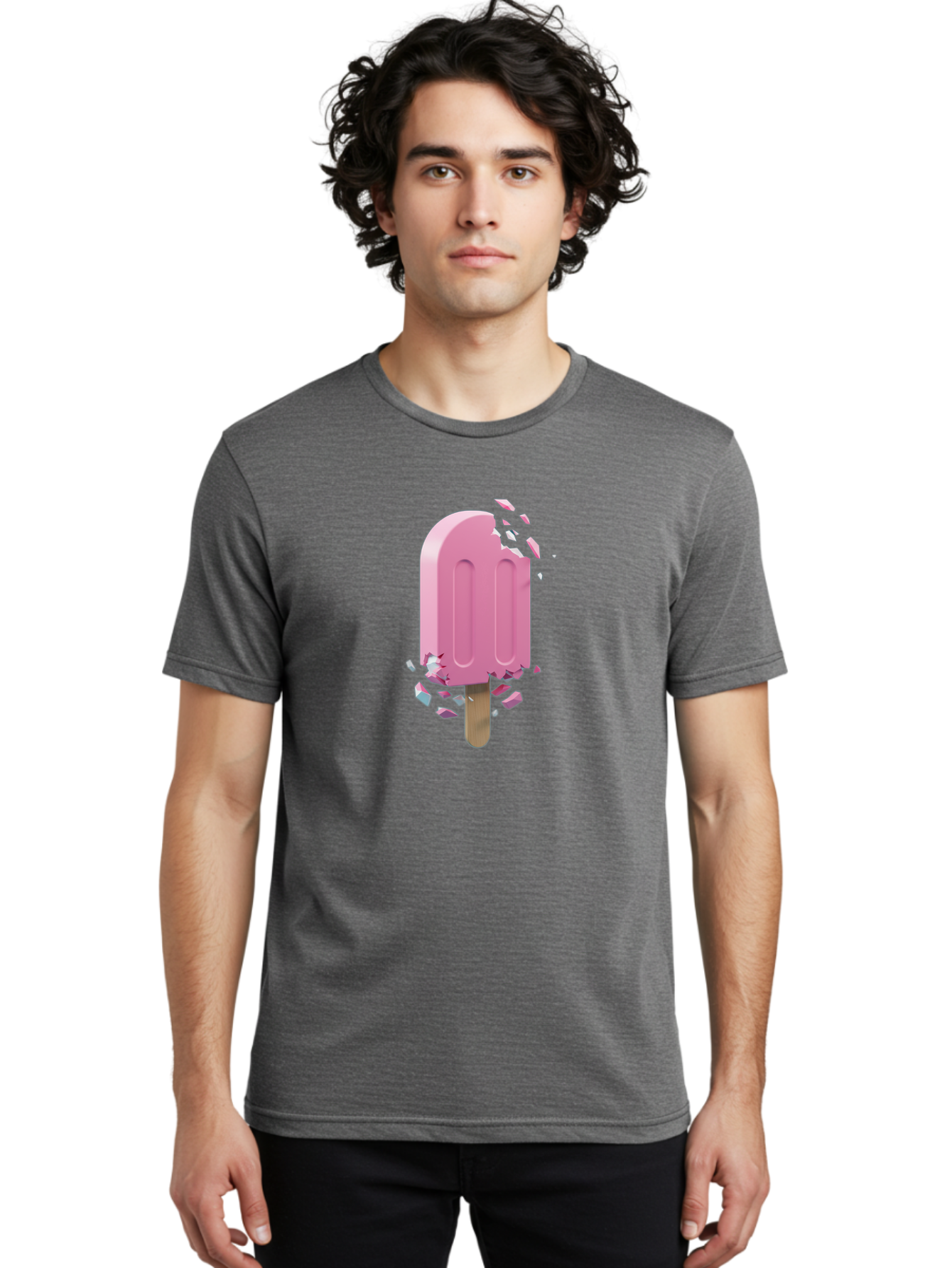 Pink-Popsicle-1 Men'S Graphic Tee, 100% Cotton, Comfortable Casual Summer Wear, Machine Washable, Vintage Camera, Old Camera, Antique Camera, Black Camera, Classic Photography, Photography Equipment, Nostalgic Device, Film Camera, Camera Art Bao750