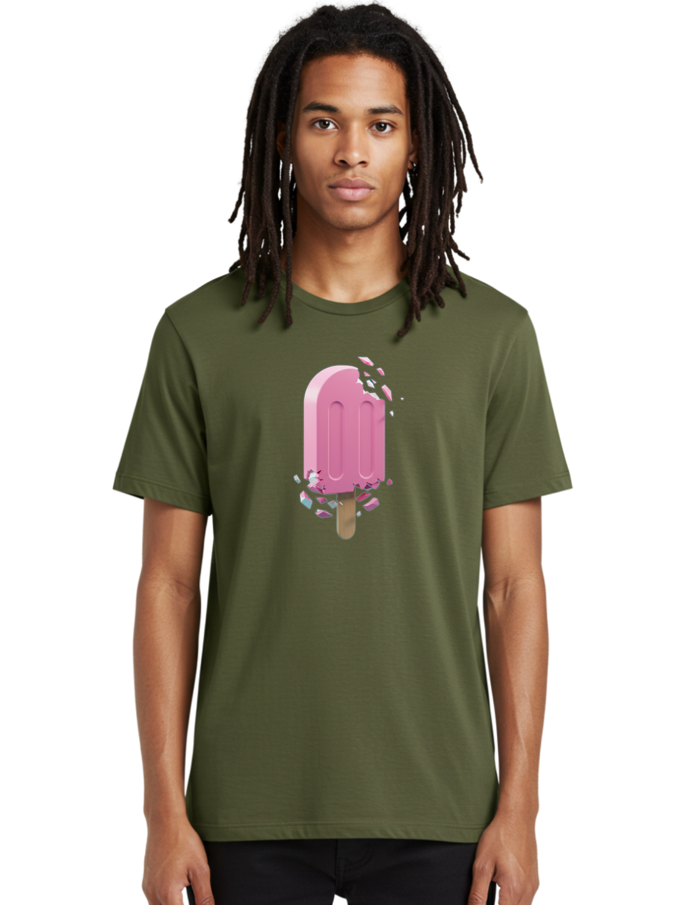 Pink-Popsicle-1 Men'S Graphic Tee, 100% Cotton, Comfortable Casual Summer Wear, Machine Washable, Vintage Camera, Old Camera, Antique Camera, Black Camera, Classic Photography, Photography Equipment, Nostalgic Device, Film Camera, Camera Art Bao750