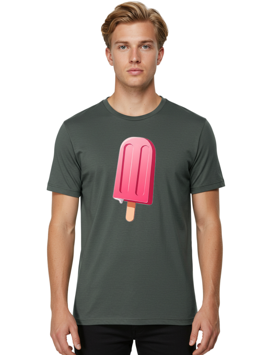 Pink-Popsicle Men'S Graphic Tee, 100% Cotton, Comfortable Casual Summer Wear, Machine Washable, Vintage Camera, Old Camera, Antique Camera, Black Camera, Classic Photography, Photography Equipment, Nostalgic Device, Film Camera, Camera Art Bao751