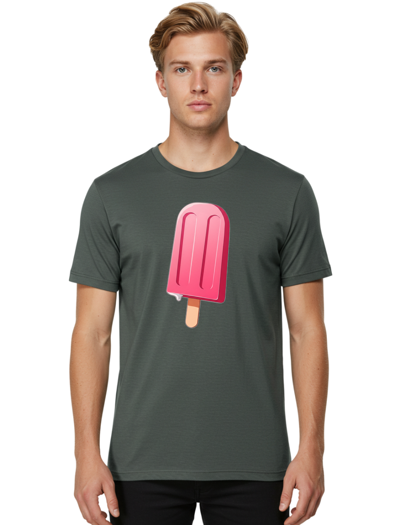 Pink-Popsicle Men'S Graphic Tee, 100% Cotton, Comfortable Casual Summer Wear, Machine Washable, Vintage Camera, Old Camera, Antique Camera, Black Camera, Classic Photography, Photography Equipment, Nostalgic Device, Film Camera, Camera Art Bao751