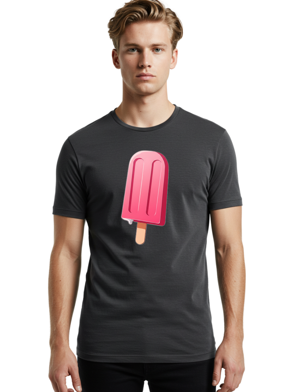 Pink-Popsicle Men'S Graphic Tee, 100% Cotton, Comfortable Casual Summer Wear, Machine Washable, Vintage Camera, Old Camera, Antique Camera, Black Camera, Classic Photography, Photography Equipment, Nostalgic Device, Film Camera, Camera Art Bao751