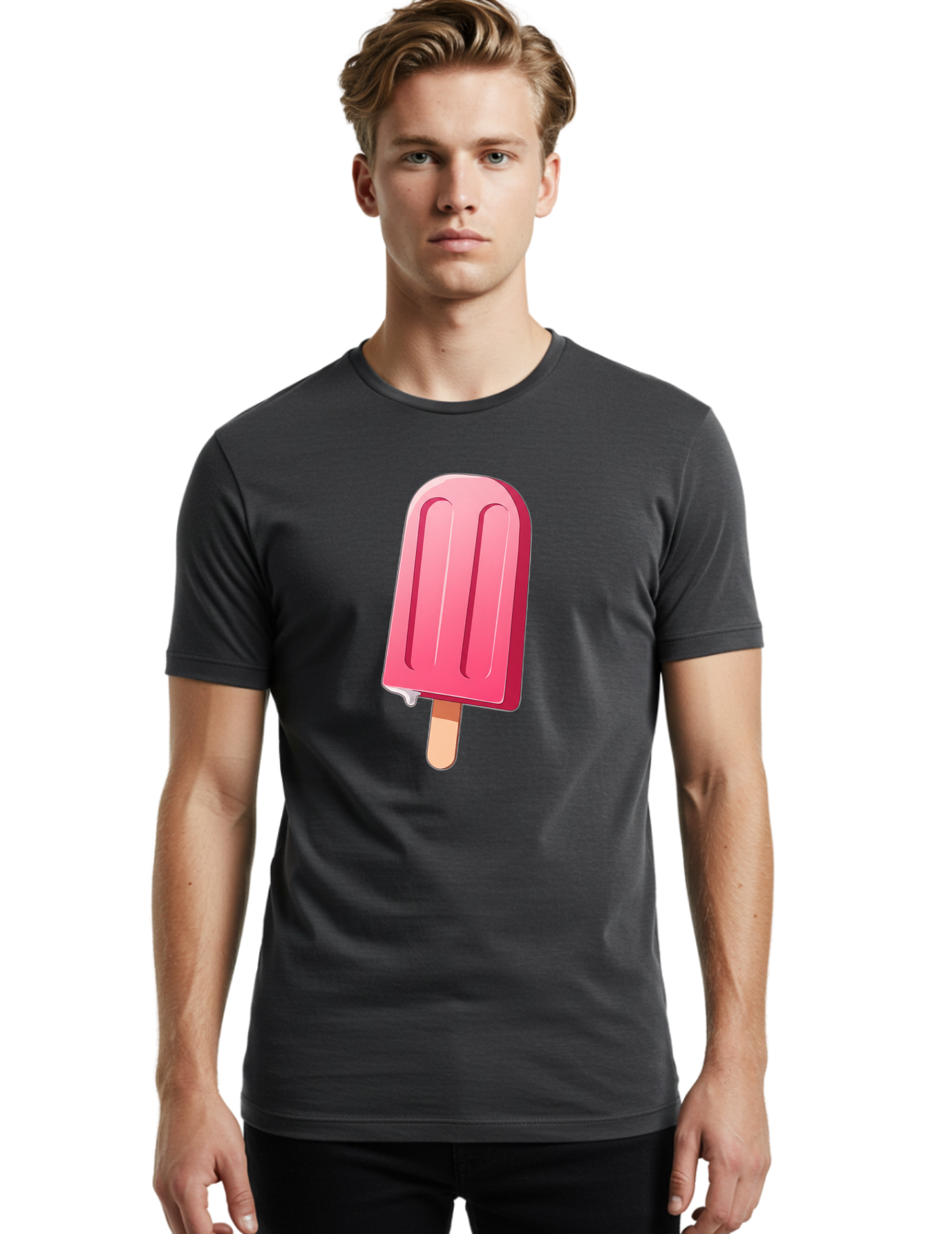 Pink-Popsicle Men'S Graphic Tee, 100% Cotton, Comfortable Casual Summer Wear, Machine Washable, Vintage Camera, Old Camera, Antique Camera, Black Camera, Classic Photography, Photography Equipment, Nostalgic Device, Film Camera, Camera Art Bao751