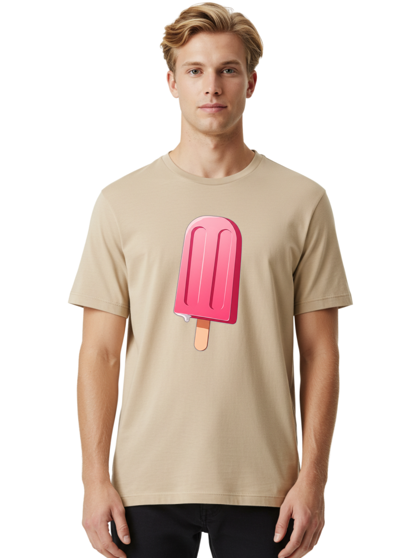 Pink-Popsicle Men'S Graphic Tee, 100% Cotton, Comfortable Casual Summer Wear, Machine Washable, Vintage Camera, Old Camera, Antique Camera, Black Camera, Classic Photography, Photography Equipment, Nostalgic Device, Film Camera, Camera Art Bao751