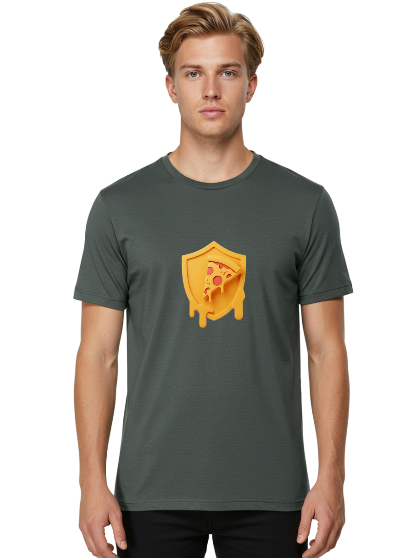 Pizza-Shield Men'S Graphic Tee, 100% Cotton, Comfortable Casual Summer Wear, Machine Washable, Vintage Camera, Old Camera, Antique Camera, Black Camera, Classic Photography, Photography Equipment, Nostalgic Device, Film Camera, Camera Art Bao755