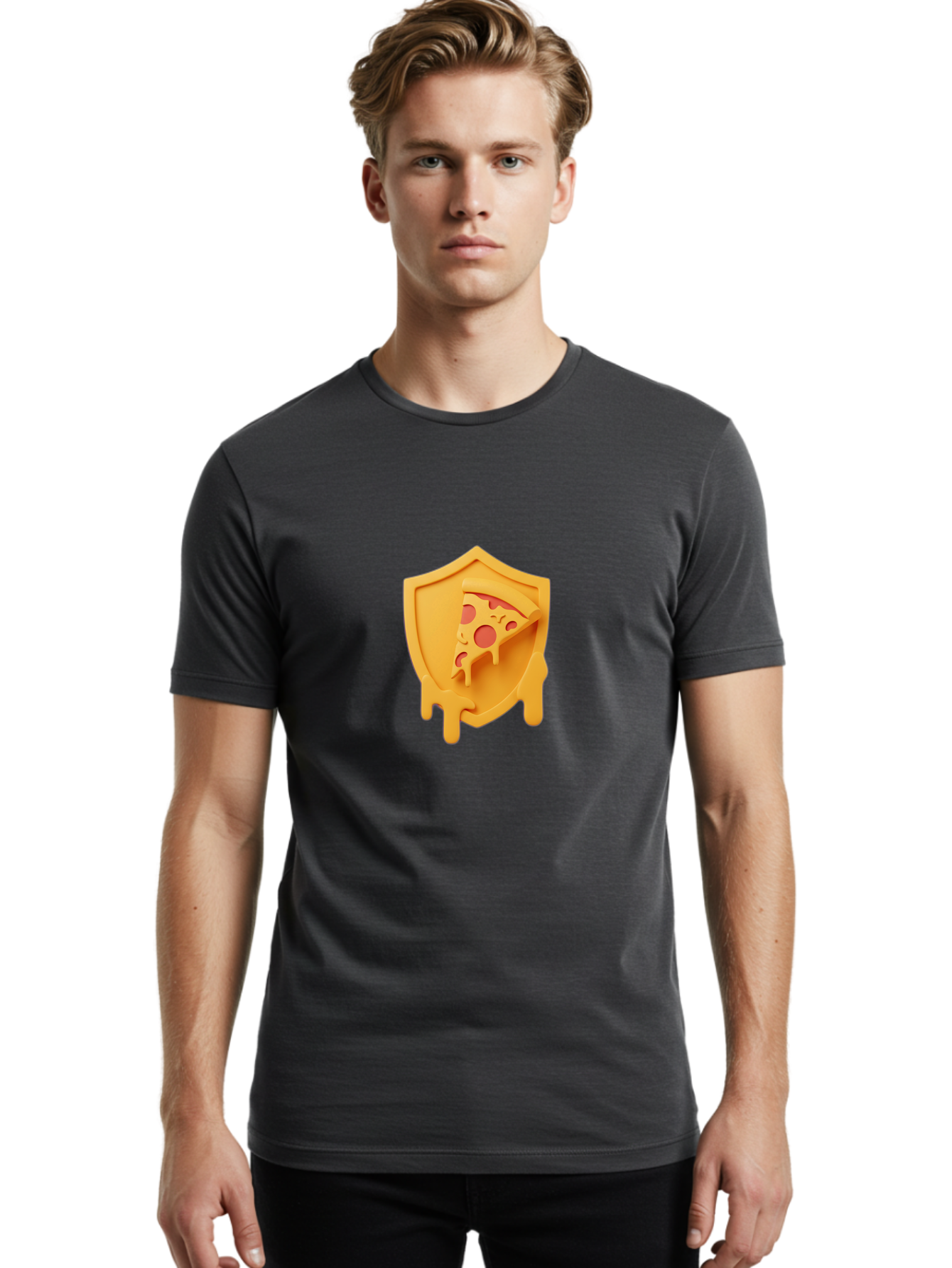 Pizza-Shield Men'S Graphic Tee, 100% Cotton, Comfortable Casual Summer Wear, Machine Washable, Vintage Camera, Old Camera, Antique Camera, Black Camera, Classic Photography, Photography Equipment, Nostalgic Device, Film Camera, Camera Art Bao755