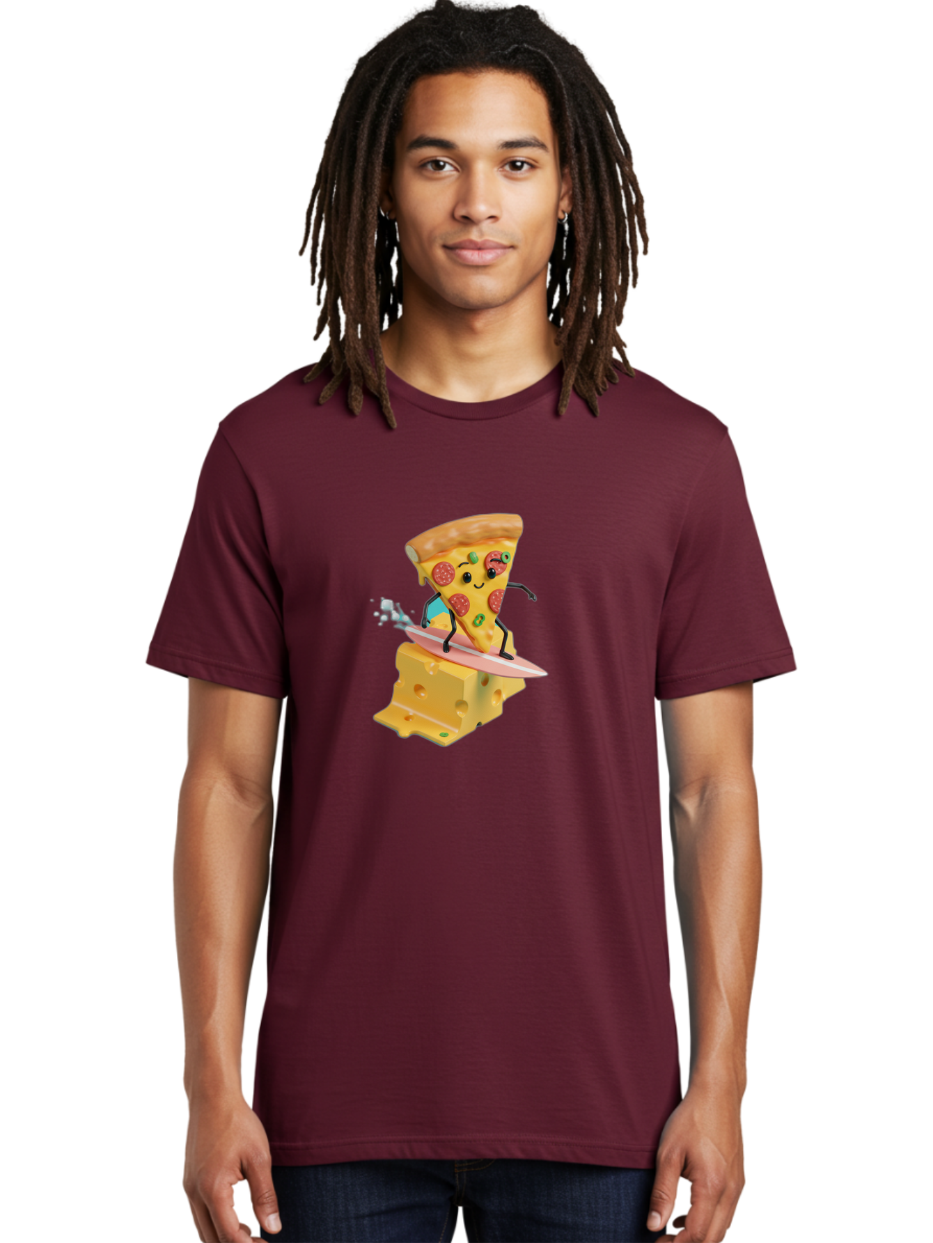 Pizza-Slice-Surfer Men'S Graphic Tee, 100% Cotton, Comfortable Casual Summer Wear, Machine Washable, Vintage Camera, Old Camera, Antique Camera, Black Camera, Classic Photography, Photography Equipment, Nostalgic Device, Film Camera, Bao756