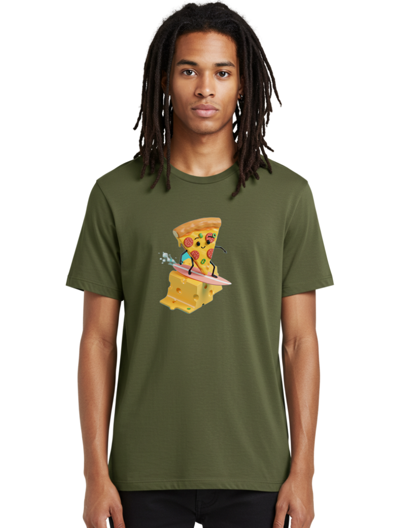 Pizza-Slice-Surfer Men'S Graphic Tee, 100% Cotton, Comfortable Casual Summer Wear, Machine Washable, Vintage Camera, Old Camera, Antique Camera, Black Camera, Classic Photography, Photography Equipment, Nostalgic Device, Film Camera, Bao756
