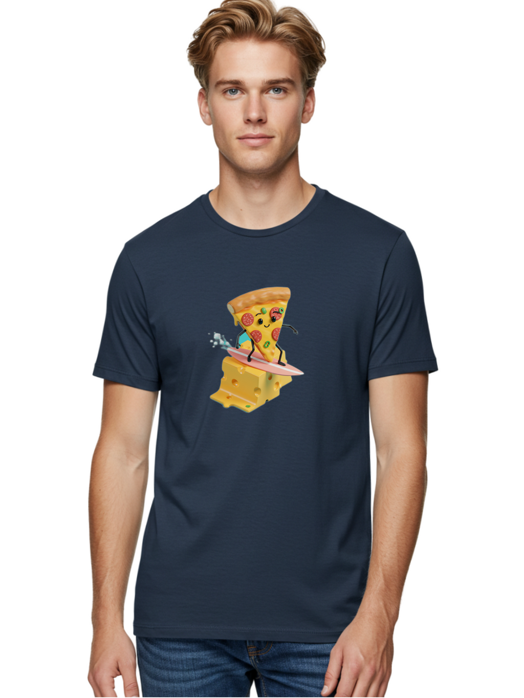 Pizza-Slice-Surfer Men'S Graphic Tee, 100% Cotton, Comfortable Casual Summer Wear, Machine Washable, Vintage Camera, Old Camera, Antique Camera, Black Camera, Classic Photography, Photography Equipment, Nostalgic Device, Film Camera, Bao756