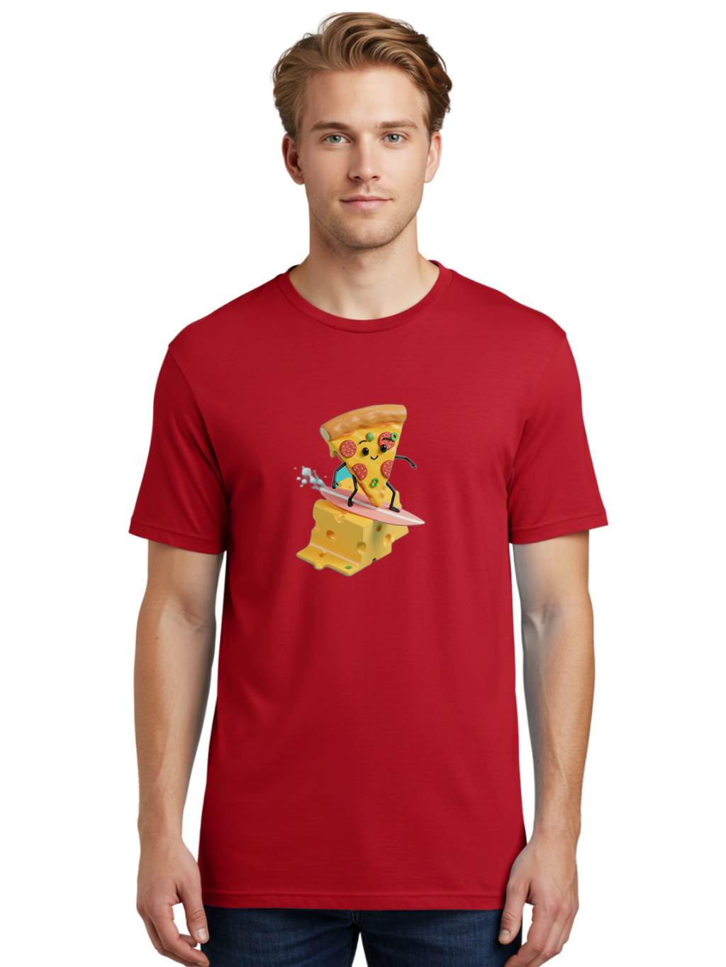 Pizza-Slice-Surfer Men'S Graphic Tee, 100% Cotton, Comfortable Casual Summer Wear, Machine Washable, Vintage Camera, Old Camera, Antique Camera, Black Camera, Classic Photography, Photography Equipment, Nostalgic Device, Film Camera, Bao756