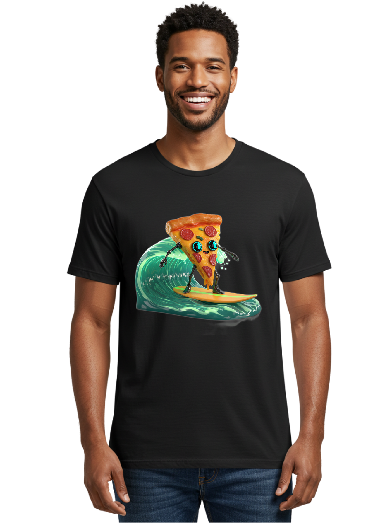 Pizza-Slice-Surfing Men'S Graphic Tee, 100% Cotton, Comfortable Casual Summer Wear, Machine Washable, Vintage Camera, Old Camera, Antique Camera, Black Camera, Classic Photography, Photography Equipment, Nostalgic Device, Film Camera, Bao757