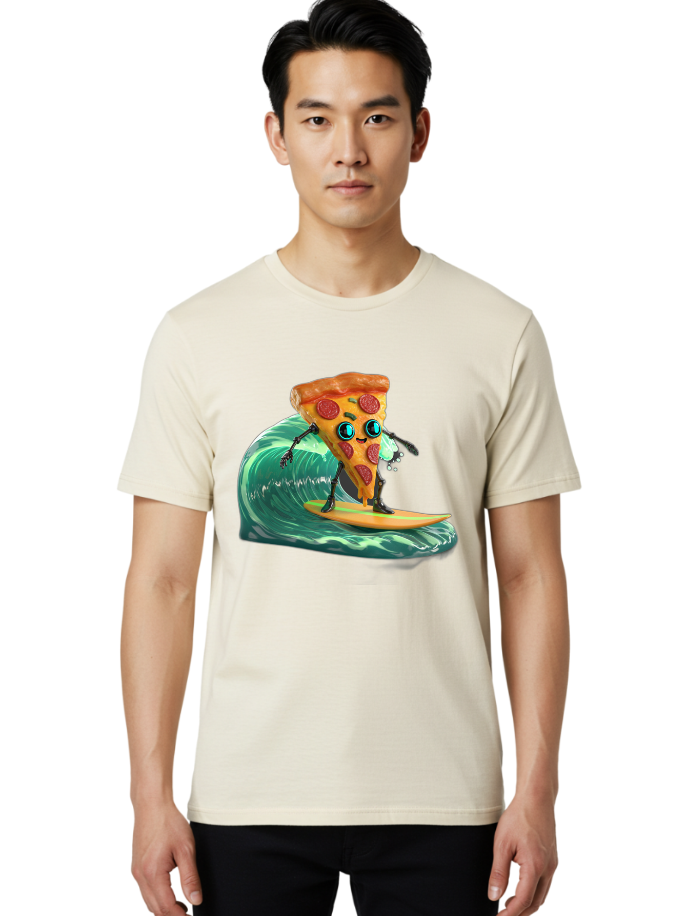 Pizza-Slice-Surfing Men'S Graphic Tee, 100% Cotton, Comfortable Casual Summer Wear, Machine Washable, Vintage Camera, Old Camera, Antique Camera, Black Camera, Classic Photography, Photography Equipment, Nostalgic Device, Film Camera, Bao757