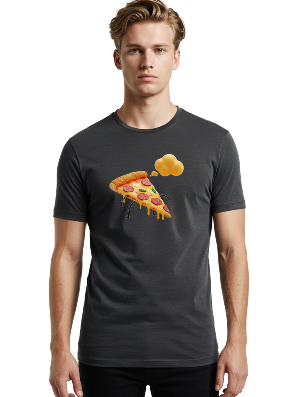 Pizza-Slice-With-Legs Men'S Graphic Tee, 100% Cotton, Comfortable Casual Summer Wear, Machine Washable, Vintage Camera, Old Camera, Antique Camera, Black Camera, Classic Photography, Photography Equipment, Nostalgic Device, Film Camera, Bao758